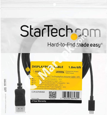 Startech.com Displayport Over Usb-C To Adapter Cable (1.8M/6Ft) - Imported From Uk